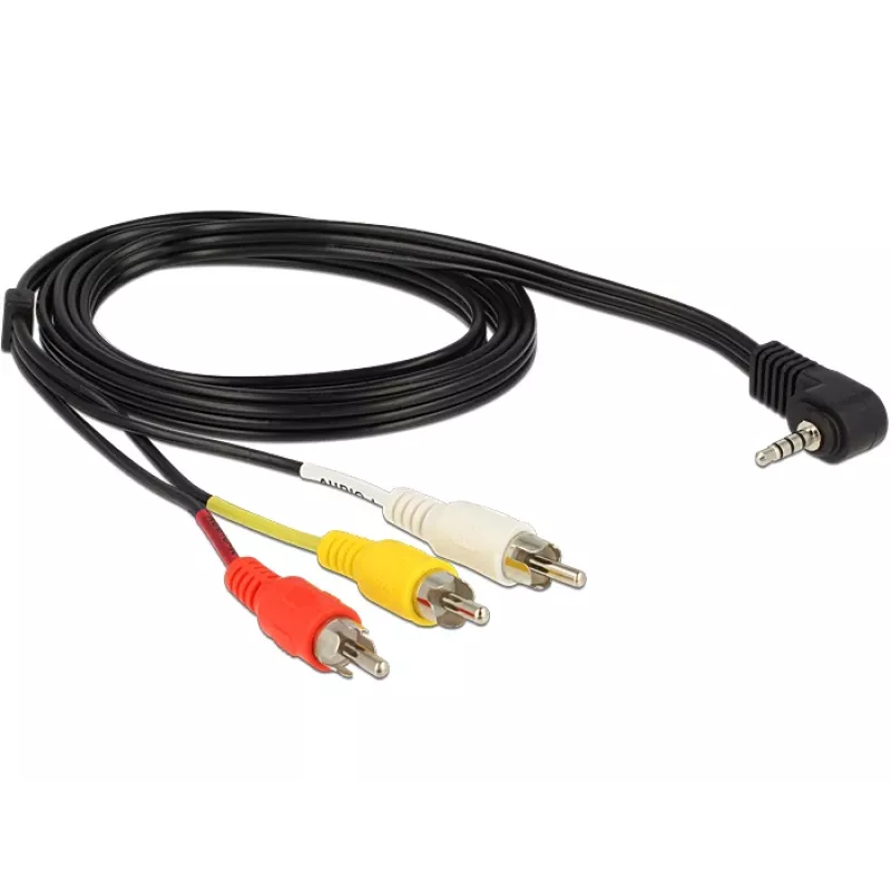 Vaizdo kabelio adapteris DeLOCK 84504 1,5 m 3,5 mm 3 x RCA juodas