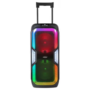 PRIME3 APS91 THUNDER Power Audio Party Box su Bluetooth, karaoke ir 2 belaidžiais UHF mikrofonais