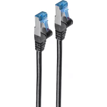 Tinklo kabelis ShiverPeaks BS75711-S Juodas 1 m Cat6a S/FTP
