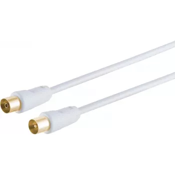 Koaksialinis kabelis S/CONN 80022-128G 1,5 m IEC baltas