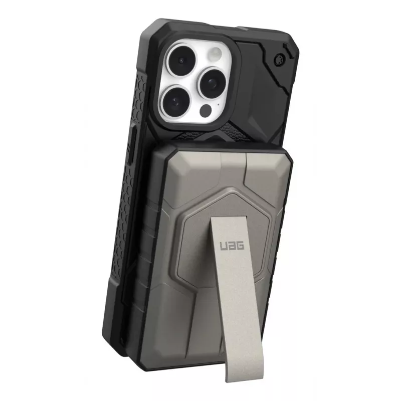 Urban Armor Gear 9B4411114036 nešiojamas akumuliatorius 10000 mAh su belaidžiu įkrovimu, juodos ir titano spalvos