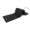 Silicone klaviatūra Gembird KB-109F-B juoda USB+PS/2