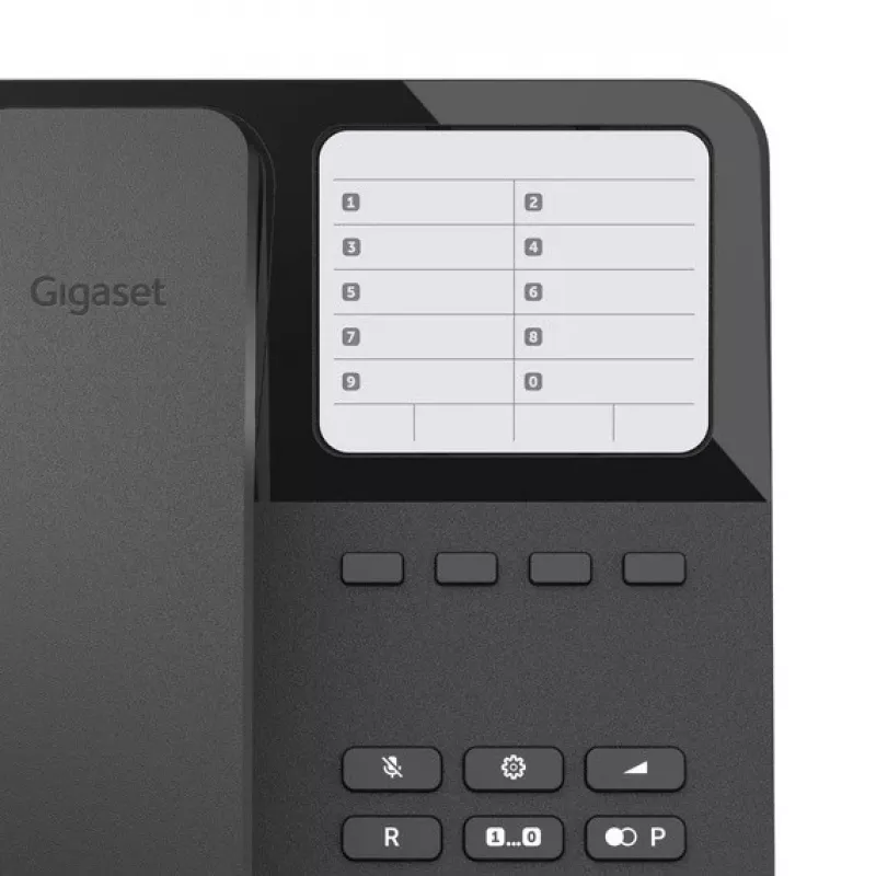 Laidinio stalinio telefono rinkinys Gigaset Desk400, juodas, modelis DESK 400