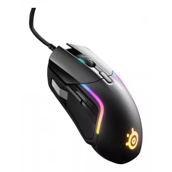 Žaidimų pelė STEELSERIES Rival 5 dešinei rankai, TrueMove Air jutiklis, 18 000 DPI, 9 programuojamų mygtukų, USB Type-A, IP54