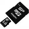 MicroSDHC atminties kortelė Silicon Power 16GB Class 10 UHS-I U1 40 MB/s, atspari vandeniui, juoda