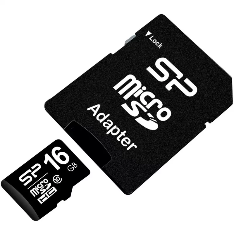 MicroSDHC atminties kortelė Silicon Power 16GB Class 10 UHS-I U1 40 MB/s, atspari vandeniui, juoda