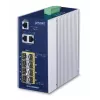 Valdomas tinklo jungiklis PLANET IGS-10080MFT — 2 x Gigabit RJ-45, 8 x SFP, 12–48V DC, valdomas, IP30