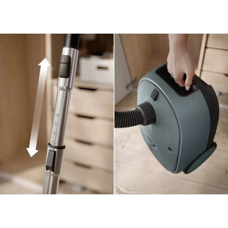 Būgninis dulkių siurblys Electrolux EB61C1OG 850 W 3,5 L dulkių maišas, teleskopinis plieninis vamzdis, EPA12, 12 m spindulys
