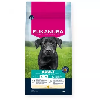 Sausas šunų maistas EUKANUBA suaugusiems didelių veislių vištiena 15 kg