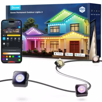 Govee Permanent Outdoor Lights 2 protingas lauko sieninis šviestuvas Wi-Fi/Bluetooth