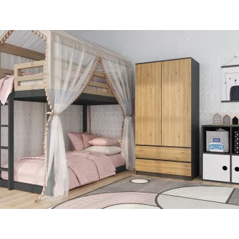 Topeshop SZAFA MALWA AN/AR K bedroom wardrobe/closet 5 shelves 2 durelės(s)
