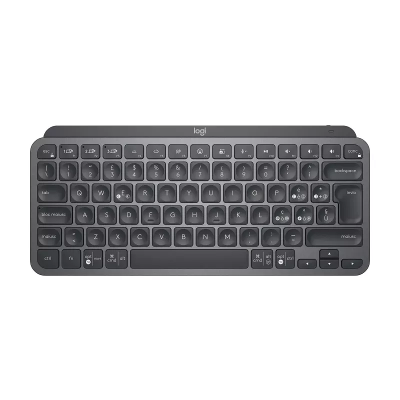 Logitech MX Keys Mini for Business - klaviatūra - apšviesta - belaidė - Bluetooth LE - QWERTY - italų kalba - grafito spalva