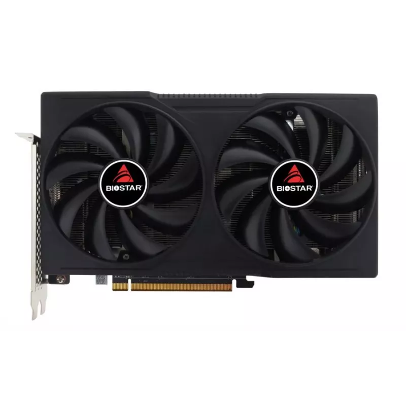 Vaizdo plokštė BIOSTAR Radeon RX 7600 OC – Radeon RX 7600, 8 GB GDDR6, 128 bitų, PCIe 4.0, dviejų ventiliatorių aušinimas