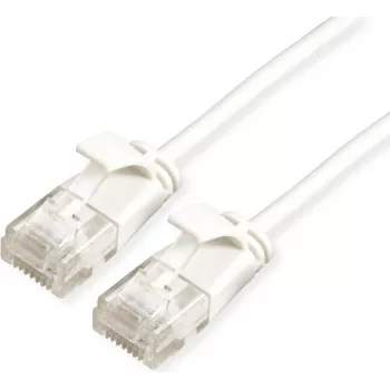 ROLINE GREEN UTP DataCenter Patch Cable Cat.6A (Class EA), LSOH, plonas, Baltas, 2 m (21.44.0982)