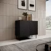 Komoda Cama Meble ONDA 2D 98x45x85 cm, juoda, medžio drožlių plokštės rėmas