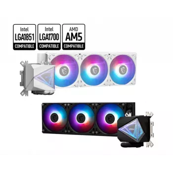 MSI MAG Coreliquid I360 WHITE procesoriaus skysčinis aušintuvas 12 cm 1 vnt.