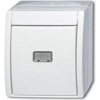 BUSCH JAEGER 1484-0-0381 – Mygtukai – Balti – IP44 – CE – 74 mm – 55 mm