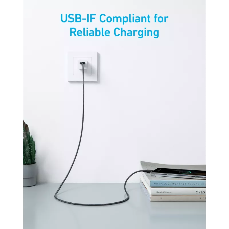 Anker Innovations 322 USB-A į USB-C laidas nailoninis 1,8 m juodas - laidas - skaitmeniniai/duomenys