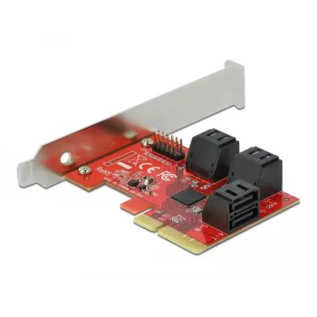 DeLOCK 6 prievadų SATA PCI Express x4 kortelė Low Profile