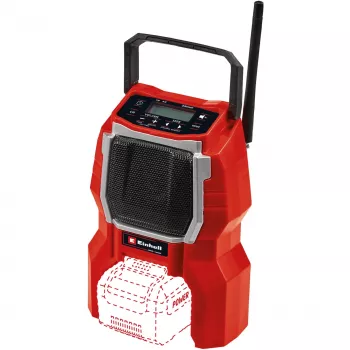 EINHELL TC-RA 18 Li BT Solo, statybinis radijas raudonas/juodas, Bluetooth, be akumuliatoriaus ir įkroviklio