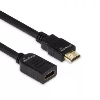 HDMI ilginimo laidas MediaRange MRCS256, HDMI 2.0, 18 Gbit/s, ARC, HDMI A tipo kištukas į lizdą, 2 m, juodas