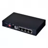 Tinklo tiltas PLANET VC-234 valdomas 4 prievadų Fast Ethernet (10/100) 1U stovo montavimui, DC įvadas, 0,8 Gbit/s perjungimo talpa
