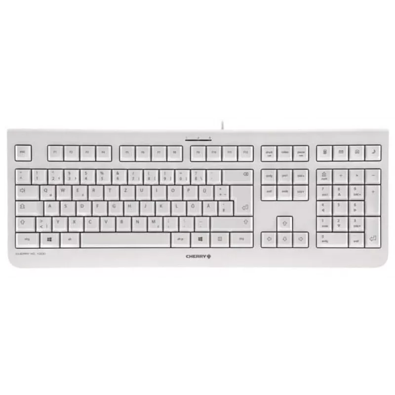 CHERRY KC 1000 klaviatūra namams USB Swiss pilka