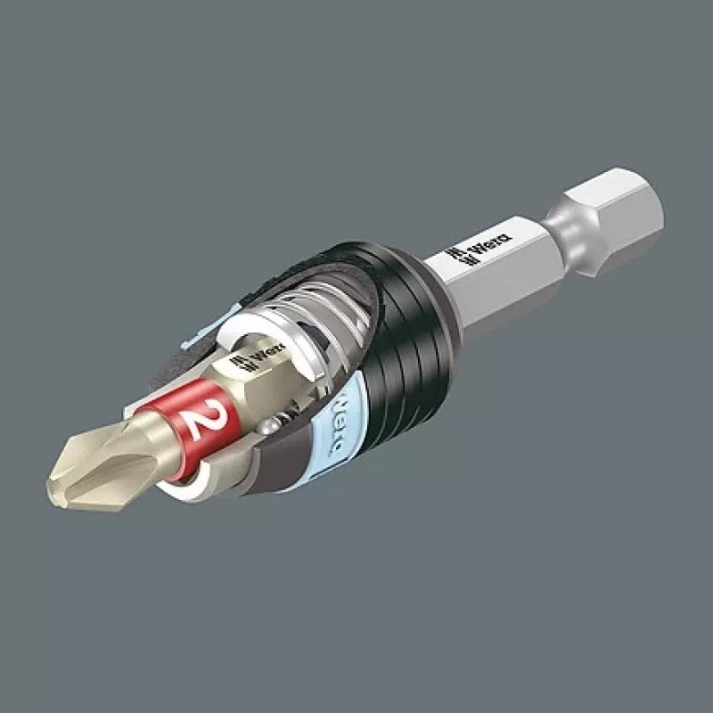 Wera 05071110001 9 vnt. nerūdijančio plieno antgalių rinkinys su Rapidaptor laikikliu Bit-Check dėkle