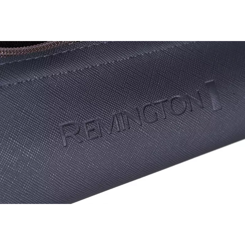 Tiesintuvas Remington S8598 Warm Black Grey – keraminės plokštelės 11 cm, 5 šildymo lygiai, 160–230 °C, 3 m laidas, laikymo dėklas