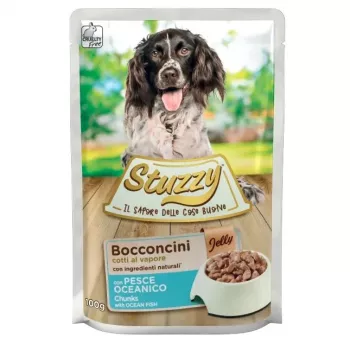 STUZZY Jūros žuvis drebučiuose – šlapi šunų ėdalas – 100g
