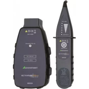 Gossen Metrawatt saugiklių ir miniatiūrinių jungiklių detektorius, CAT III 250 V (M660C)