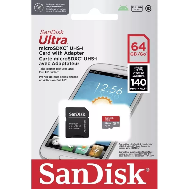 „SANDISK SDSQUAB-064G-GN6TA“ atminties kortelė 64 GB