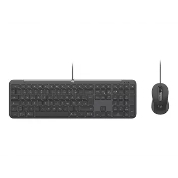 Laidinė USB klaviatūra Logitech 920-013343 QWERTZ vokiškas išdėstymas Grafitas
