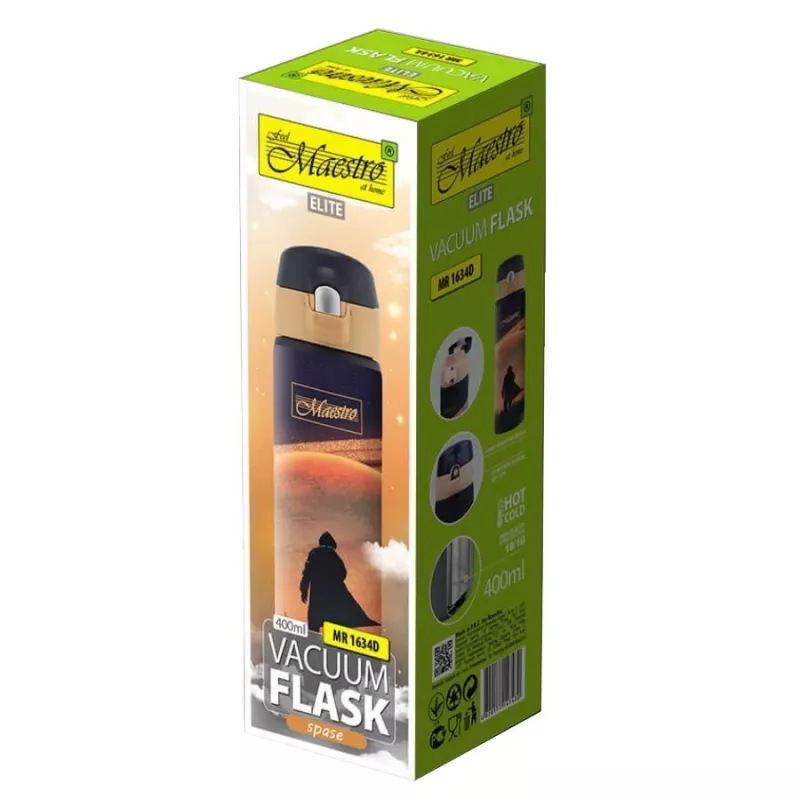 Termo puodelis Maestro MR-1634-D 400 ml Space, nerūdijančio plieno izoliuotas gėrimų indas