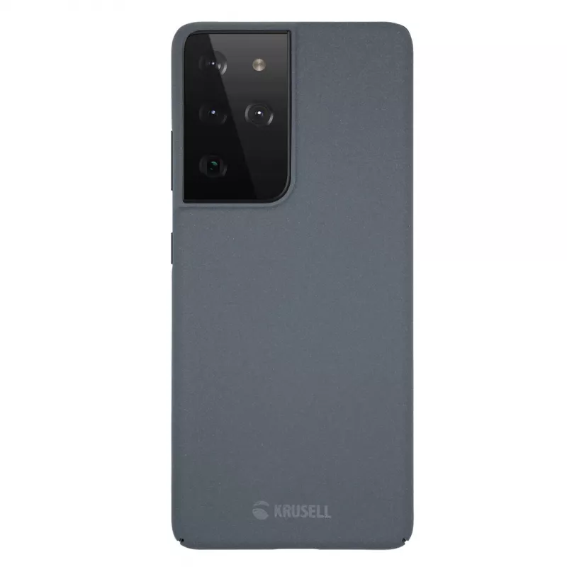 Krusell Galaxy S21 Ultra pilkas dėklas su smiltainio tekstūra