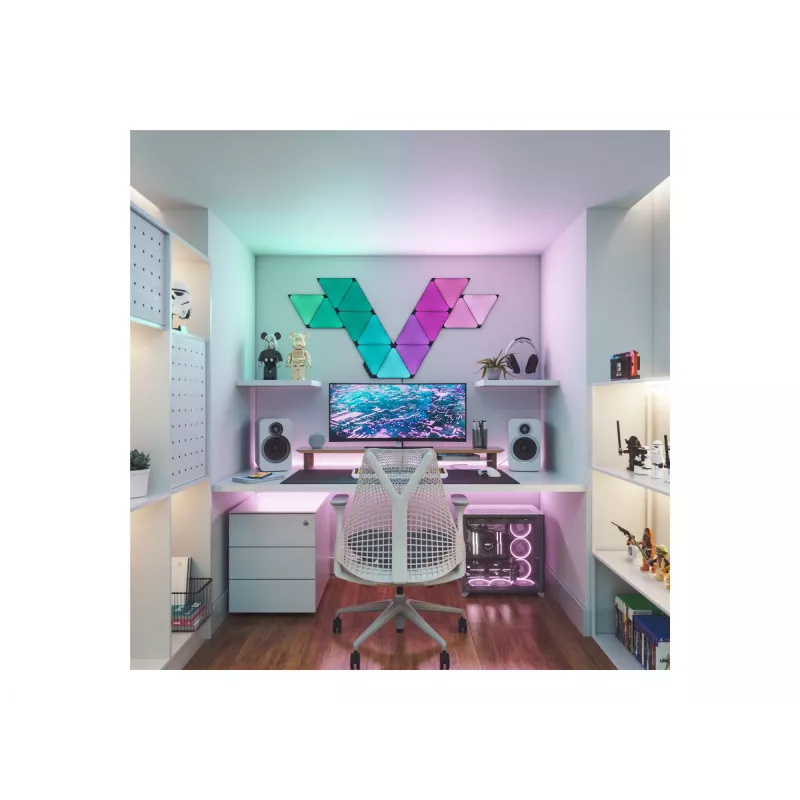 Nanoleaf NL47-0101TW-3PK Ultra Black trikampis išplėtimo rinkinys 3 vnt., Wi-Fi, juodas