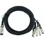 QSFP į 4x SFP+ šakotuvinis kabelis CBO 40G-QSFP-4SFP-PC-0301-BL 3 m — QSFP 4x SFP+ kištukas
