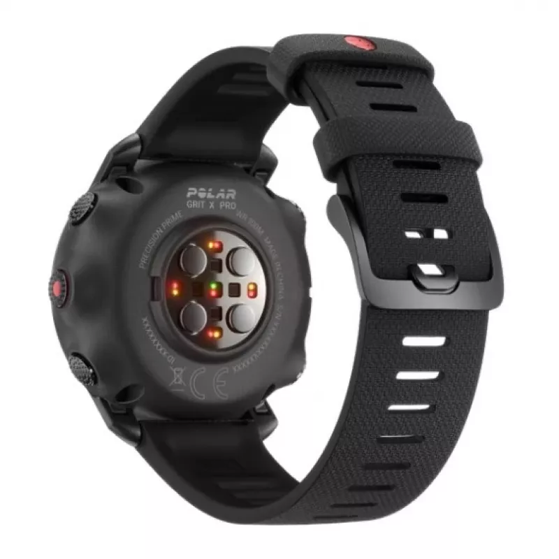 Polar Grit X Pro – Titanium – sportinis laikrodis su perforuotu odiniu dirželiu, pilkas, dirželio dydis M/L, ekranas 3 cm (1,2 colio), Bluetooth, 41 g (90085777)