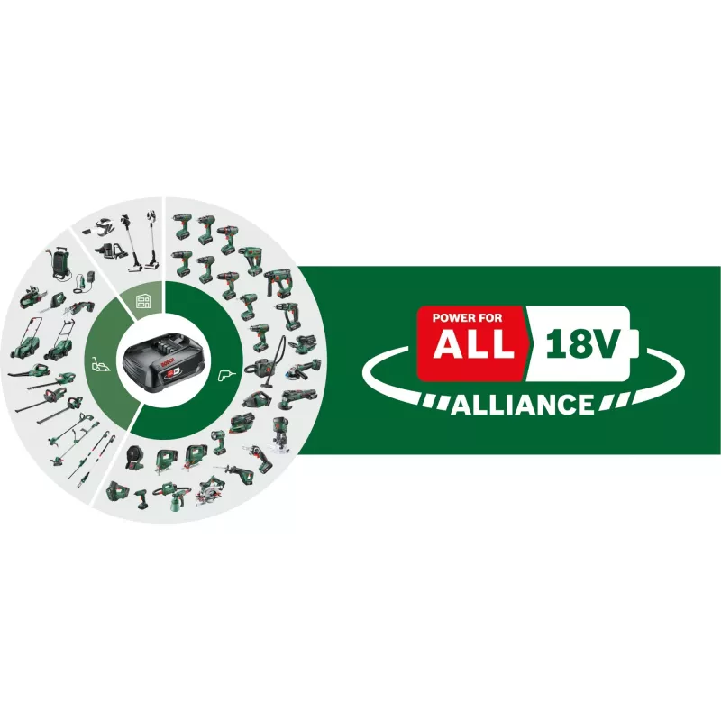 Akumuliatorinis smūginis gręžtuvas-suktuvas EasyImpact 18V-38 (Žalia/juoda, Ličio jonų baterija 2,0 Ah, Laikymo dėklas, POWER FOR ALL ALLIANCE)