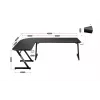 Kampinis stalas Huzaro Hero 7.0 Black – karboninis stalviršis 1540×1170×725 mm, aliumininis rėmas