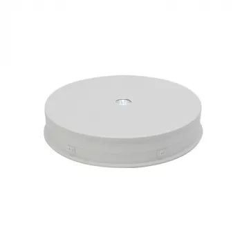 Elektrinis 360° besisukantis stovas su LED apšvietimu, apvalus 30 cm, baltas