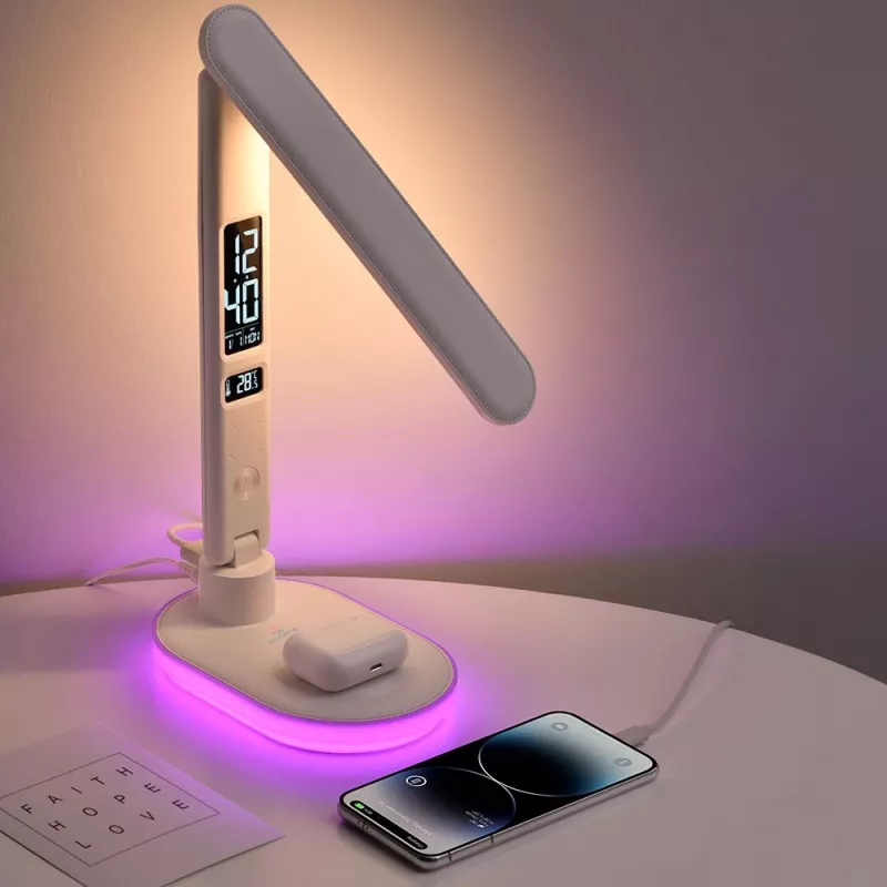Stalinė lempa Hawk HW-LAMP03 White RGB – reguliuojama LED lempa su RGB apšvietimu