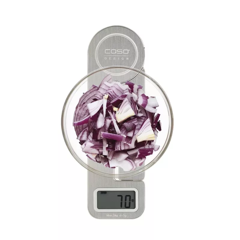 Caso KitchenEcostyle virtuvinės svarstyklės, nerūdijantis plienas, 5 kg, 1 g