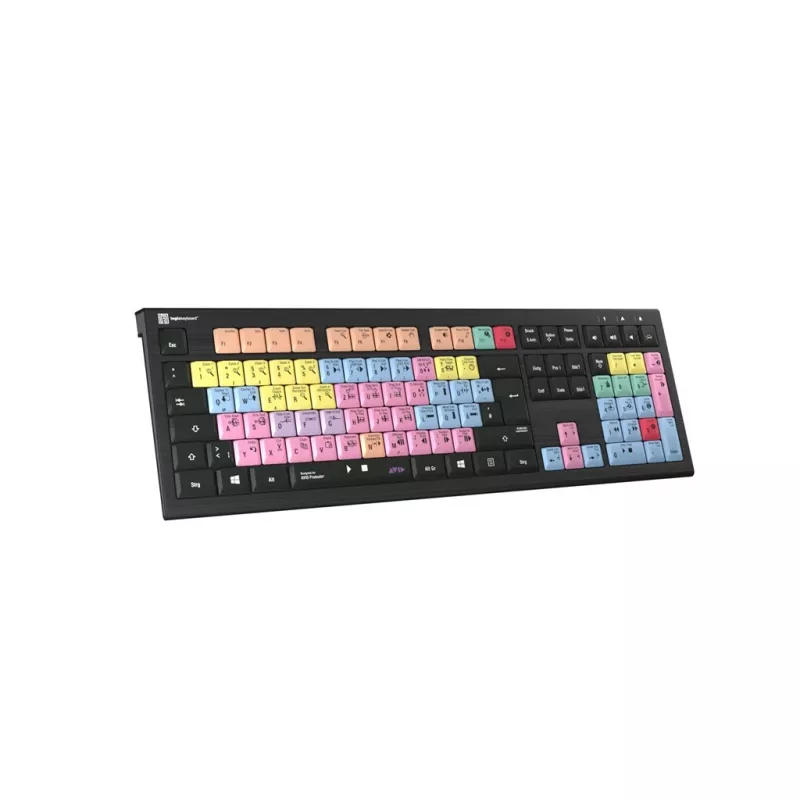 Logickeyboard ASTRA 2 USB QWERTZ klaviatūra juoda, pilno dydžio, 108 klavišai