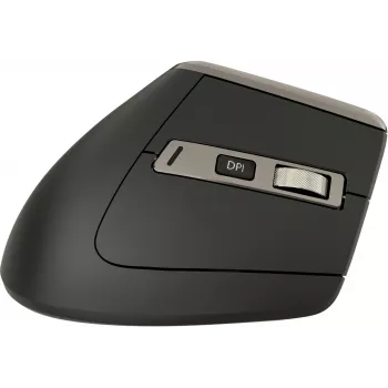 Yenkee YMS 5040 ERGO PRO belaidė vertikali pelė su dvigubu ryšiu 2.4 GHz / BT 5.0 / BT 3.0, baterija, juoda