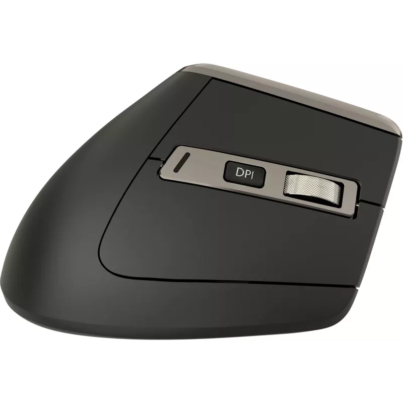 Yenkee YMS 5040 ERGO PRO belaidė vertikali pelė su dvigubu ryšiu 2.4 GHz / BT 5.0 / BT 3.0, baterija, juoda
