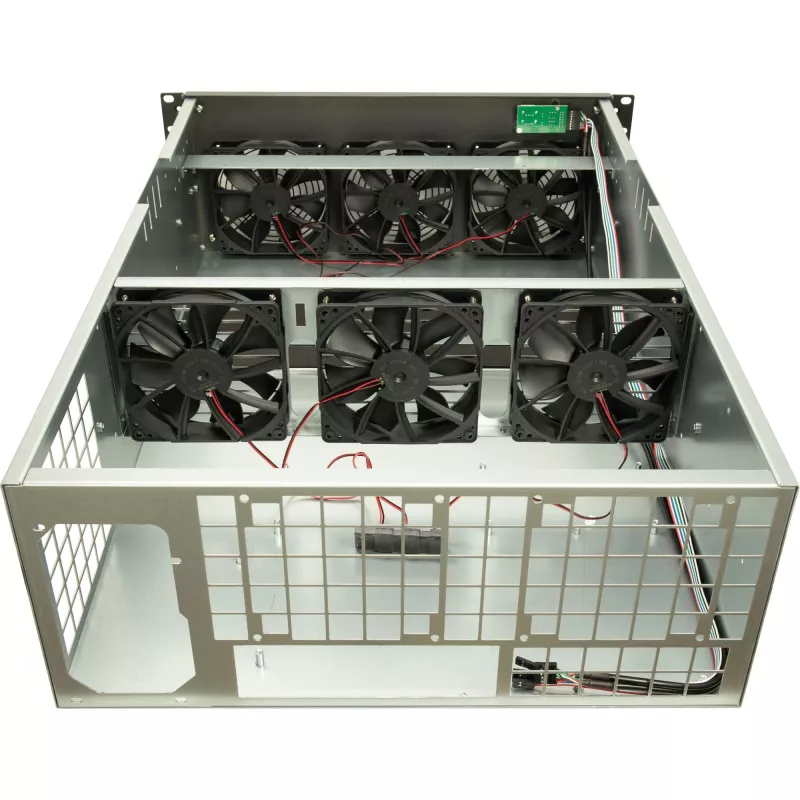 Kompiuterio korpusas Inter-Tech 88887236 Rack Juoda, Pilka
