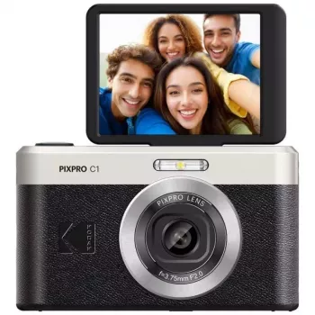 Kodak PIXPRO C1 kompaktiškas fotoaparatas juodas – 13 MP CMOS – Full HD – 2,8 colio Flip-LCD