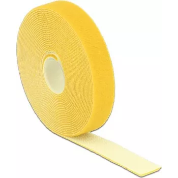 Lipnusis užsegimas (Velcro) DeLOCK 18739 Geltona 20mm x 5m