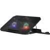 Nešiojamojo kompiuterio aušinimo padėklas DEFENDER NS-510 su 2 ventiliatoriais, 2×USB prievadais ir RGB apšvietimu